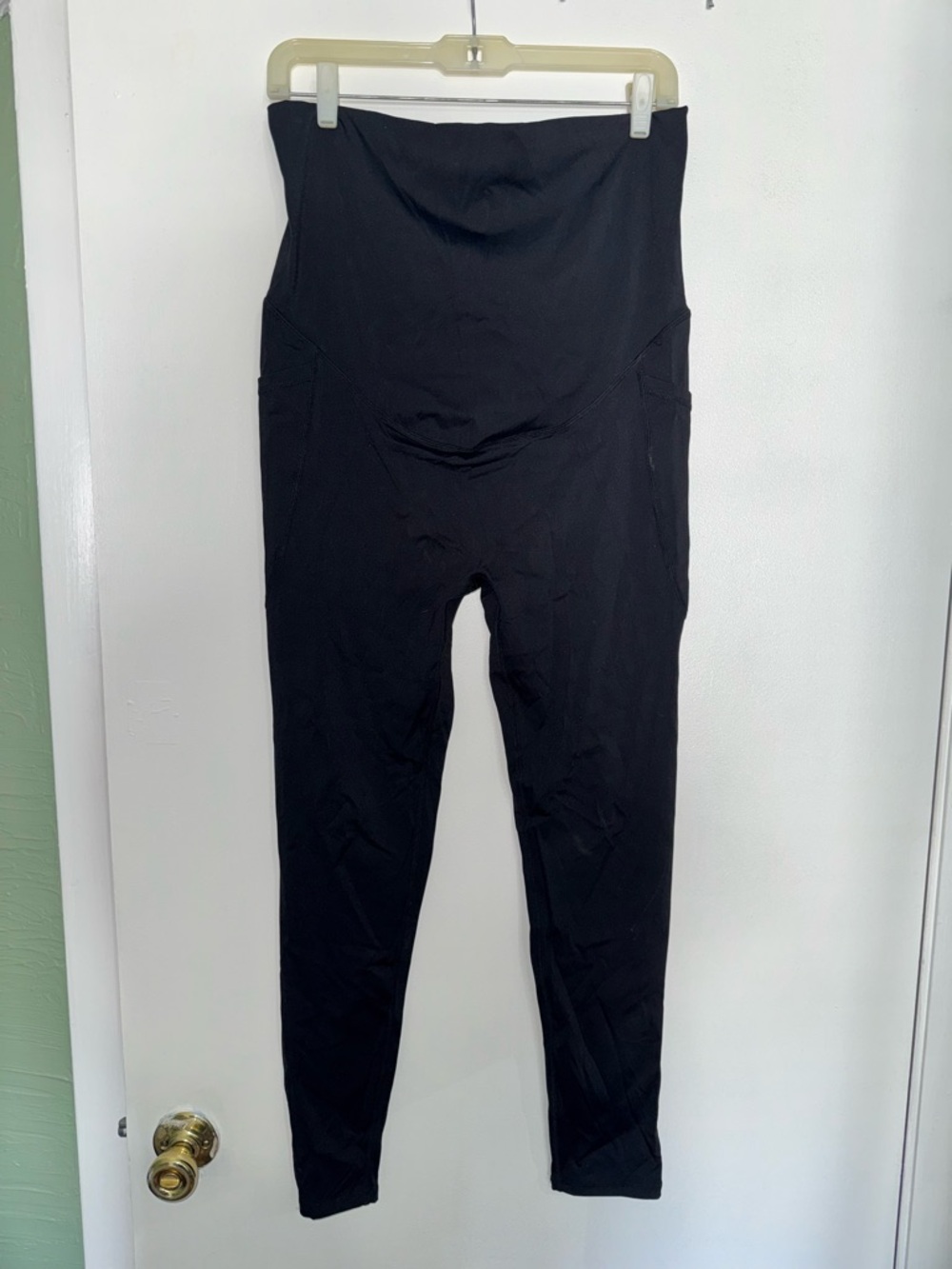 High-Waist Black Maternity Leggings